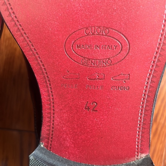 Never Worn I Sarti Mens Leather Shoes Size 42 - Picture 5 of 9